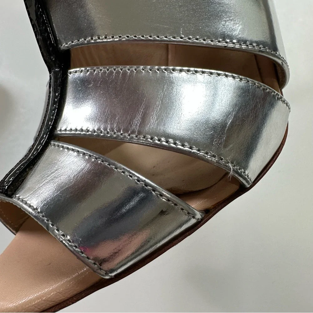 Nicholas Kirkwood Metallic Silver and Nude Heels with Black Details, Size: 37 - Picture 3 of 13